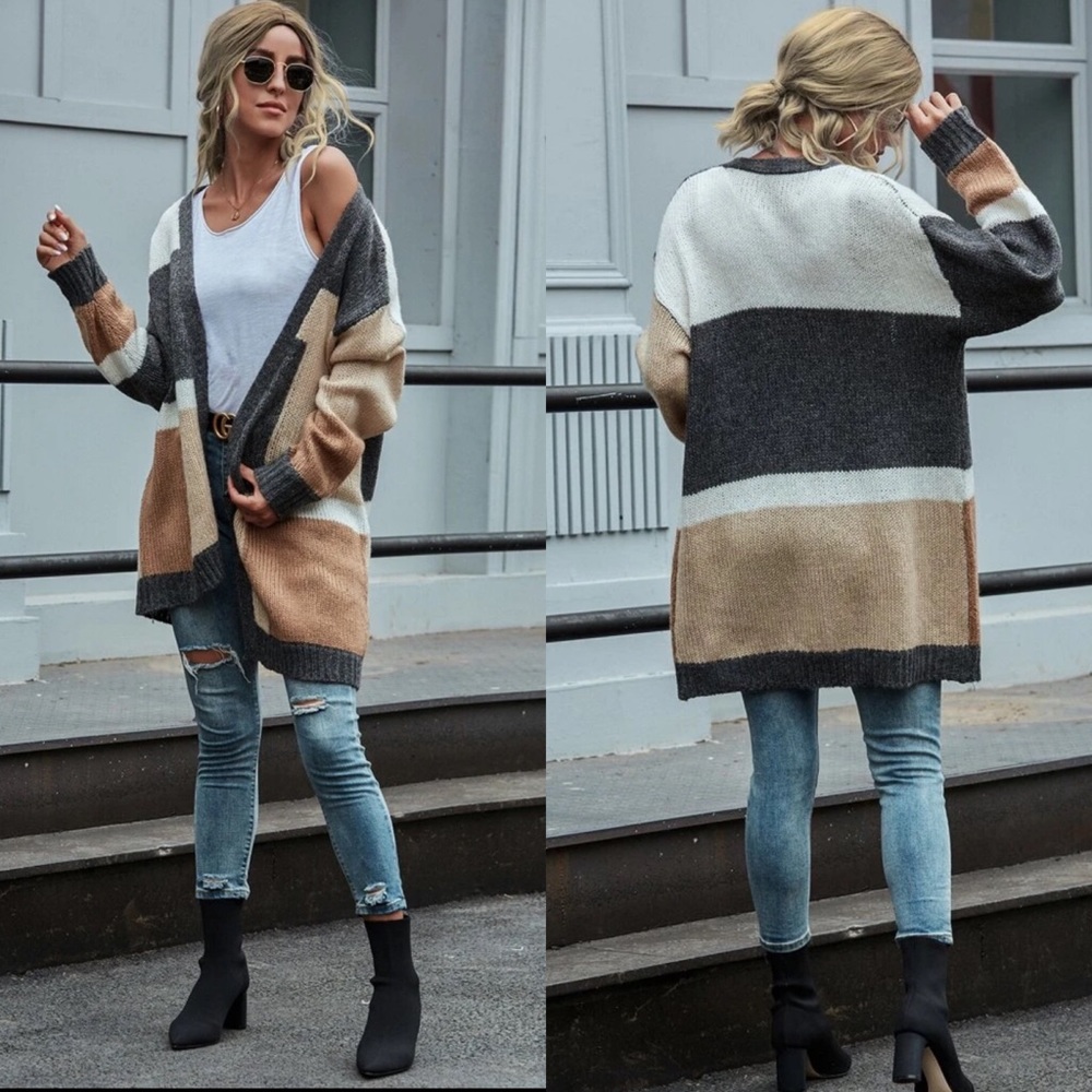 Color Block Cardigan - Picture 2 of 4